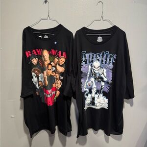 WWE Legends Raw Is War & Stone Cold Steve Austin Shirt Bundle (2 Shirts)